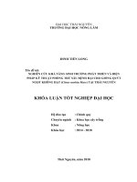 Nghiên cứu khả năng sinh trưởng, phát triển và biện pháp kỹ thuật phòng trừ sâu bệnh hại cho giống quýt ngọt không hạt (citrus unshiu marc) tại thái nguyên 
