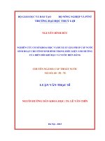   NGHIÊN CỨU CƠ SỞ KHOA HỌC VÀ ĐỀ XUẤT GIẢI PHÁP CẤP NƯỚC  SINH HOẠT CHO TỈNH NINH BÌNH TRONG ĐIỀU KIỆN ẢNH HƯỞNG  CỦA BIẾN ĐỔI KHÍ HẬU VÀ NƯỚC BIỂN DÂNG 