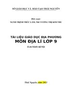TÀI LIỆU GIÁO DỤC ĐỊA PHƯƠNG MÔN ĐỊA LÍ LỚP 9