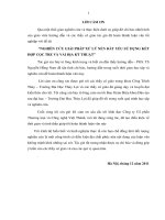  “NGHIÊN CỨU GIẢI PHÁP XỬ LÝ NỀN ĐẤT YẾU SỬ DỤNG KẾT  HỢP CỌC TRE VÀ VẢI ĐỊA KỸ THUẬT” d 