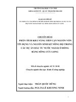 LUẬN ÁN TIẾN SĨ TÁC ĐỘNG CỦA TÀI CHÍNH VI MÔ ĐẾN SINH KẾ NÔNG HỘ TRONG CÁC DỰ ÁN TÀI TRỢ NƯỚC NGOÀI Ở KHU VỰC ĐỒNG BẰNG SÔNG CỬU LONG