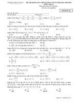 Đề KSCL môn Toán lớp 11, lần 2 năm 2019