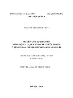 Nghiên cứu sự thay đổi nồng độ c3, c4, IL 6 và hsCRP huyết thanh ở bệnh nhân có hội chứng mạch vành cấp tt 