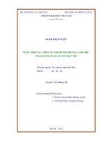 PHÂN TÍCH CÁC NHÂN TỐ ẢNH HƯỞNG ĐẾN SỰ LÀM VIỆC               CỦA BẤC THẤM XỬ LÝ NỀN ĐẤT YẾU 