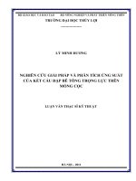   NGHIÊN CỨU GIẢI PHÁP VÀ PHÂN TÍCH ỨNG SUẤT   CỦA KẾT CẤU ĐẬP BÊ TÔNG TRỌNG LỰC TRÊN  MÓNG CỌC               