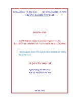  HOÀN THIỆN CÔNG TÁC ĐẤU THẦU TƯ VẤN  TẠI CÔNG TY CỔ PHẦN TƯ VẤN THIẾT KẾ CẦU ĐƯỜNG   