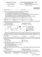 Đề thi KSCL môn Sinh học lớp 12, năm 2019