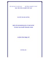 Một số giải pháp quản lý nhà nước về đào tạo nghề tỉnh bắc ninh 