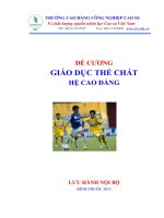 ĐỀ CƢƠNG GIÁO DỤC THỂ CHẤT HỆ CAO ĐẲNG
