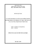 Các tội xâm phạm an toàn giao thông đường bộ theo pháp luật hình sự từ thực tiễn xét xử của các tòa án quân sự ở việt nam tt 