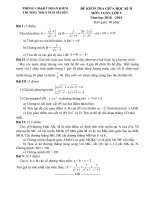 Đề thi thử vào 10 môn Toán trường Ngô Sĩ Liên