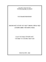 Thành ngữ có yếu tố Mặt trong tiếng Việt (có đối chiếu với tiếng Thái) (Luận văn thạc sĩ)