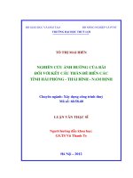 NGHIÊN CỨU ẢNH HƯỞNG CỦA BÃI ĐỐI VỚI KẾT CẤU THÂN ĐÊ BIỂN CÁC TỈNH HẢI PHÒNG  THAI BÌNH  NAM ĐỊNH