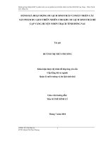 ĐÁNH GIÁ HOẠT ĐỘNG DU LỊCH SINH THÁI VÀ PHÁT TRIỂN CÁC SẢN PHẨM DU LỊCH THIÊN NHIÊN CHO KHU DU LỊCH SINH THÁI BÒ CẠP VÀNG HUYỆN NHƠN TRẠCH TỈNH ĐỒNG NAI