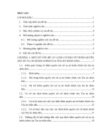 Khóa Luận THẨM QUYỀN XÉT XỬ VỤ ÁN HÀNH CHÍNH CỦA TÒA ÁN NHÂN DÂN THEO LUẬT TỐ TỤNG HÀNH CHÍNH NĂM 2015