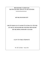 Chuyển dịch cơ cấu kinh tế ngành gắn với việc xây dựng thành phố hồ chí minh trở thành đô thị thông minh đến năm 2025 