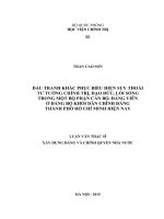 đấu tranh khắc phục biểu hiện suy thoái tư tưởng chính trị, đạo đức, lối sống trong một bộ phận cán bộ, đảng viên ở đảng bộ khối dân chính đảng 