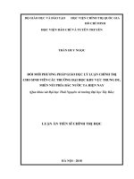 ĐỔI MỚI PHƯƠNG PHÁP GIÁO DỤC LÝ LUẬN CHÍNH TRỊ CHO SINH VIÊN CÁC TRƯỜNG ĐẠI HỌC KHU VỰC TRUNG DU, MIỀN NÚI PHÍA BẮC NƯỚC TA HIỆN NAY (Luận án tiến sĩ)