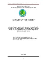 ĐÁNH GIÁ HIỆN TRẠNG MÔI TRƯỜNG CỦA DỰ ÁN ĐẦU TƯ XÂY DỰNG NHÀ MÁY SẢN XUẤT CHẾ BIẾN CÁC SẢN PHẨM TỪ VỎ HẠT ĐIỀU VÀ ĐỀ XUẤT CÁC BIỆN PHÁP GIẢM THIỂU TÁC ĐỘNG