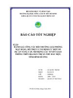 ĐÁNH GIÁ CÔNG TÁC BỒI THƯỜNG GIẢI PHÓNG MẶT BẰNG, HỖ TRỢ VÀ TÁI ĐỊNH CƯ MỘT SỐ DỰ ÁN NÂNG CẤP, MỞ RỘNG CÁC TUYẾN GIAO THÔNG TRÊN ĐỊA BÀN THỊ XÃ THỦ DẦU MỘT, TỈNH BÌNH DƯƠNG