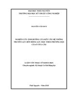 Nghiên cứu ảnh hưởng của kết cấu hệ thống truyền lực đến động lực học theo phương dọc của ô tô 2 cầu 
