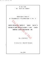Phân tích các nhân tố ảnh hưởng đến hành vi tiêu dùng xanh của người dân trên địa bàn thành phố huế 
