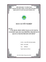 ỨNG DỤNG PHẦN MỀM VILIS 2.0 XÂY DỰNG CƠ SỞ DỮ LIỆU ĐẤT ĐAI PHÖÔØNG THAÏNH XUAÂN QUAÄN 12 THÀNH PHỐ HỒ CHÍ MINH