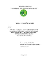TÌM HIỂU Ý KIẾN CỦA GIẢNG VIÊN, SINH VIÊN VỀ   MỐI QUAN HỆ GIỮA THẦY  TRÒ VÀ PHƯƠNG PHÁP  GIÁO DỤC ĐẠO ĐỨC CHO SINH VIÊN TẠI CÁC   TRƯỜNG ĐẠI HỌC TRÊN ĐỊA BÀN   THÀNH PHỐ HỒ CHÍ MINH 