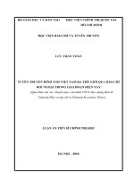 TUYÊN TRUYỀN HÌNH ẢNH VIỆT NAM RA THẾ GIỚI QUA BÁO CHÍ ĐỐI NGOẠI TRONG GIAI ĐOẠN HIỆN NAY (Luận án tiến sĩ)