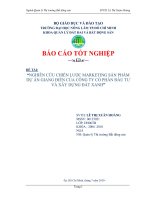 NGHIÊN CỨU CHIẾN LƯỢC MARKETING SẢN PHẨMDỰ ÁN GIANG ĐIỀN CỦA CÔNG TY CỔ PHẦN ĐẦU TƯVÀ XÂY DỰNG ĐẤT XANH