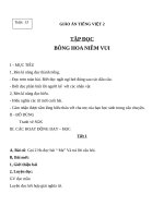 Giáo án Tiếng Việt 2 tuần 13 bài: Tập đọc  Bông hoa Niềm Vui