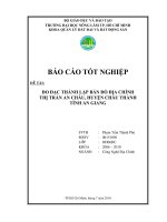 ĐO ĐẠC THÀNH LẬP BẢN ĐỒ ĐỊA CHÍNH THỊ TRẤN AN CHÂU, HUYỆN CHÂU THÀNH TỈNH AN GIANG