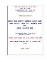 Nâng cao chất lượng cán bộ, công chức cấp xã huyện cam lộ, tỉnh quảng trị 