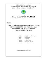 KIỂM KÊ ĐẤT ĐAI VÀ LẬP BẢN ĐỒ HIỆN TRẠNG SỬ DỤNG ĐẤT NĂM 2010 TRÊN ĐỊA BÀN XÃ BÌNH KHÁNH HUYỆN CẦN GIỜ THÀNH PHỐ HỒ CHÍ MINH