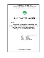 ỨNG DỤNG PHẦN MỀM ENVIMQ2K MÔ PHỎNG CHẤT LƯỢNG NƯỚC HỖ TRỢ CÔNG TÁC QUY HOẠCH SỬ DỤNG ĐẤT 2010-2020 HUYỆN NHÀ BÈ -TP.HỒ CHÍ MINH