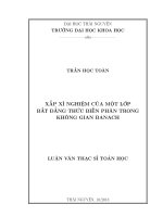 Xấp xỉ nghiệm của một lớp bất đẳng thức biến phân trong không gian banach (Luận văn thạc sĩ)