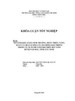 SO SÁNH KHẢ NĂNG SINH TRƯỞNG, PHÁT TRIỂN, NĂNG SUẤT VÀ CHẤT LƯỢNG CỦA 05 GIỐNG ĐẬU PHỘNG TRỒNG VỤ XUÂN HÈ NĂM 2010 TRÊN ĐẤT XÁM HUYỆN GÒ DẦU, TỈNH TÂY NINH