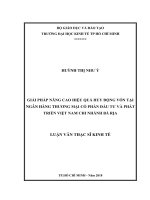 Giải pháp nâng cao hiệu quả huy động vốn tại ngân hàng thương mại cổ phần đầu tư và phát triển việt nam chi nhánh bà rịa 