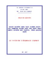 Hoàn thiện công tác kiểm soát chi thường xuyên tại kho bạc nhà nước huyện bố trạch, tỉnh quảng bình 