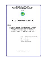 ỨNG DỤNG PHẦN MỀM MICROSTATION VÀ FAMIS CẬP NHẬT CHỈNH LÝ BIẾN ĐỘNG CƠ SỞ DỮ LIỆU BẢN ĐỒ ĐỊA CHÍNH TRÊN ĐỊA BÀN THỊ TRẤN TÂN BIÊN, HUYỆN TÂN BIÊN, TỈNH TÂY NINH