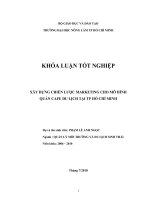 XÂY DỰNG CHIẾN LƯỢC MARKETING CHO MÔ HÌNH QUÁN CAFE DU LỊCH TẠI TP HỒ CHÍ MINH