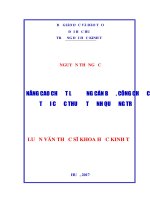 Nâng cao chất lượng cán bộ, công chức tại cục thuế tỉnh quảng trị 