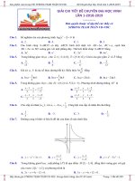 Đề thi thử THPT quốc gia 2019 môn toán trường THPT chuyên đh vinh – nghệ an lần 1 có lời giải chi tiết 