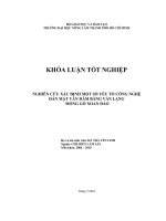   NGHIÊN CỨU XÁC ĐỊNH MỘT SỐ YẾU TỐ CÔNG NGHỆ   DÁN MẶT VÁN DĂM BẰNG VÁN LẠNG   MỎNG GỖ XOAN ĐÀO   