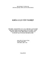 TÌM HIỂU ẢNH HƯỞNG CỦA CÁC CHẾ ĐỘ CẠO ÚP NHỊP ĐỘ THẤP THEO GIAI ĐOẠN ĐẾN SẢN LƯỢNG, TÌNH TRẠNG SINH LÝ MỦ TRÊN DÒNG VÔ TÍNH CAO SU PB 235 TẠI VÙNG ĐẤT ĐỎ ĐỒNG PHÚ