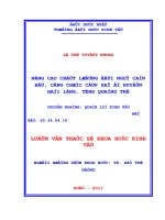 Nâng cao chất lượng đội ngũ cán bộ, công chức cấp xã ở huyện hải lăng, tỉnh quảng trị 