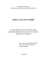       SO SÁNH HIỆU QUẢ VIỆC ỨNG DỤNG HỆ THỐNG  ĐIỀU KHIỂN TỰ ĐỘNG DCS TÂN MAI VÀ PLC MỸ XUÂN  TRONG SẢN XUẤT BỘT DIP     