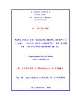 Nâng cao mức độ hài lòng trong công việc của người lao động tại công ty cổ phần môi trường và công trình đô thị huế 