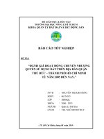 ĐÁNH GIÁ HOẠT ĐỘNG CHUYỂN NHƯỢNG QUYỀN SỬ DỤNG ĐẤT TRÊN ĐỊA BÀN QUẬN THỦ ĐỨC – THÀNH PHỐ HỒ CHÍ MINH TỪ NĂM 2005 ĐẾN NAY
