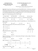 Đề thi thử THPT QG 2019   môn toán   THPT kim liên   hà nội   lần 1   file word có ma trận lời giải chi tiết